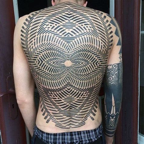 There are limitless designs for a taurus tattoo. 100 Optical Illusion Tattoos For Men - Eye Deceiving Designs | Geometric tattoo back, Optical ...