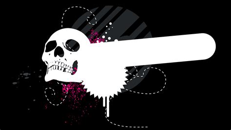 White Skull Illustration Skull Grunge Vector Black Background Hd