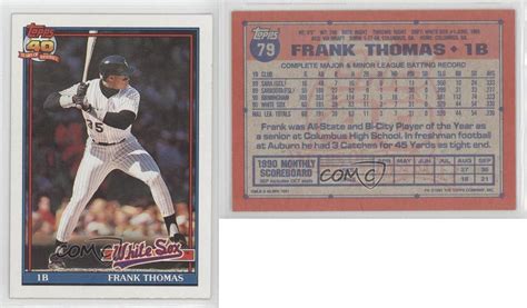 Shop with afterpay on eligible items. 1991 Topps #79 Frank Thomas Chicago White Sox Baseball ...