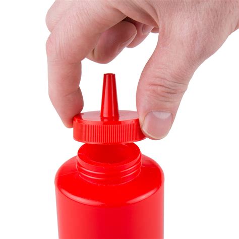 Choice 12 Oz Red Squeeze Bottle 6 Pack