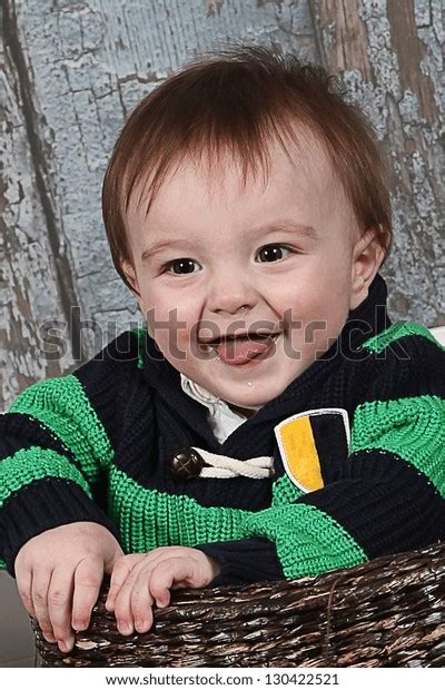 Closeup Portrait Cute Little Boy Laughing Stock Photo 130422521