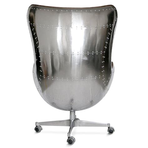 Aviator Egg Office Chair Jacobsen Aluminum Leather Swivel