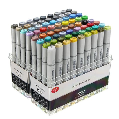 72pcs Colors Artist Copic Sketch Markers Set Fine Nibs Twin Tip Board