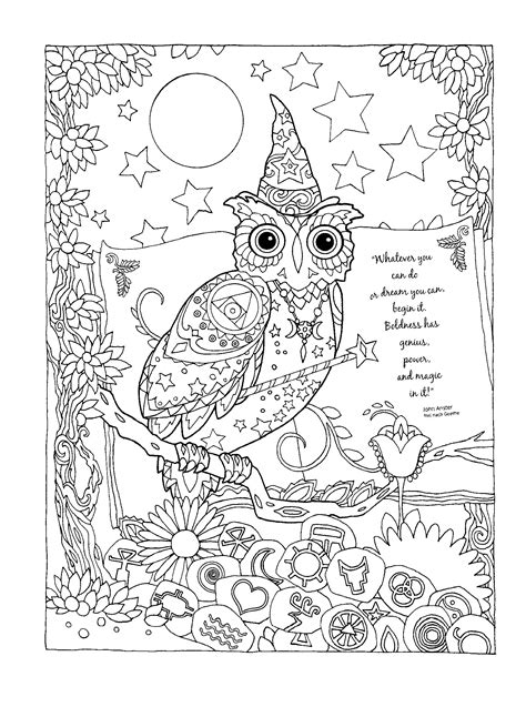 Hard Owl Coloring Pages At Free Printable Colorings