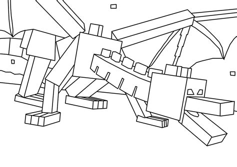 Minecraft Ender Dragon Coloring Pages