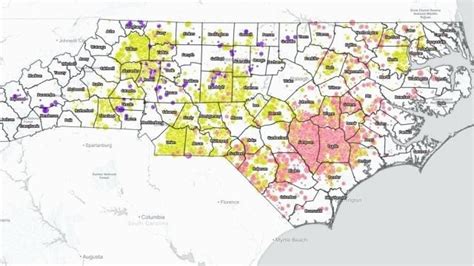 Elevation Map For North Carolina United States Map