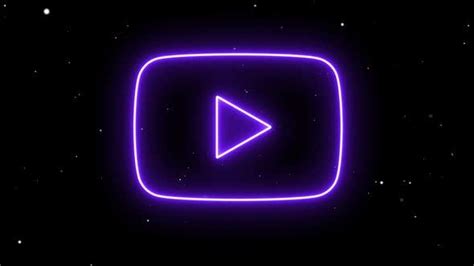 Neon Youtube Social Media Icon Motion Graphics Videohive