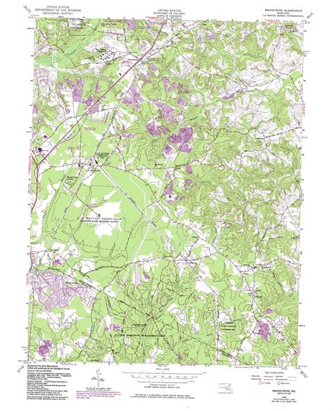 Brandywine Topographic Map 124000 Scale Maryland