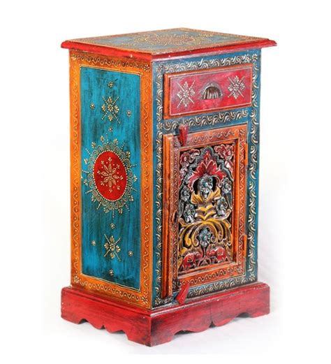 Buy Rangilo Rajasthan Beautifully Carved End Table By Mudramark Online