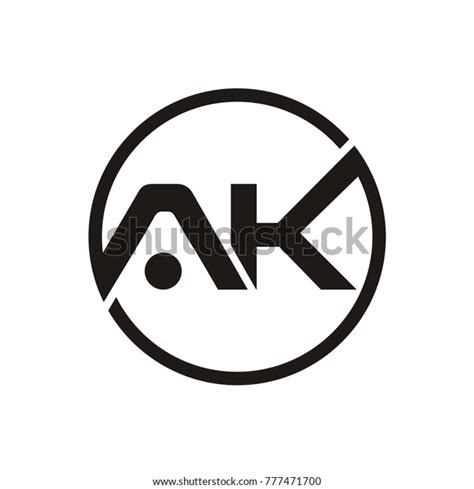 Ak Logo Initial Letter Design Template Stock Vector Royalty Free