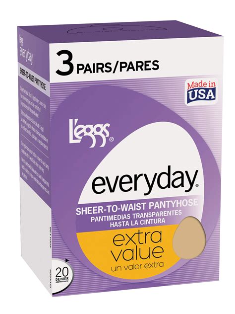 L Eggs L Eggs Everyday Sheer To Waist Pantyhose 3 Pair Pack Style