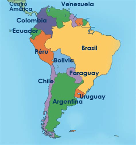 Resultado De Imagen Para Division De America Del Sur Mapa De America