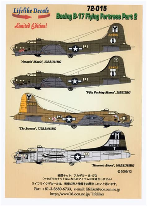 B 17 Flying Fortress Pt 2 Decal Review By Rodger Kelly Lifelike Decals 172