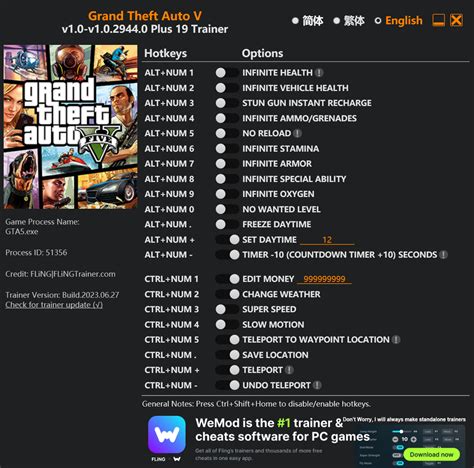 Grand Theft Auto V Trainer Fling Trainer Pc Game Cheats And Mods