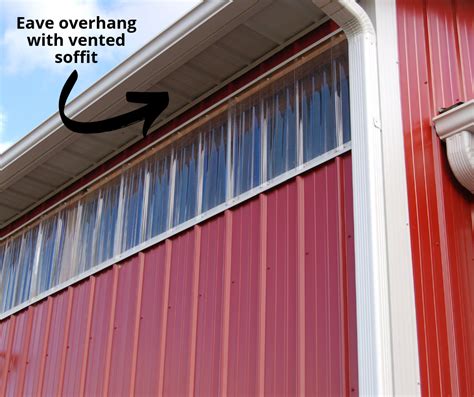 Eave Overhang With Vented Soffit Pole Barns Direct