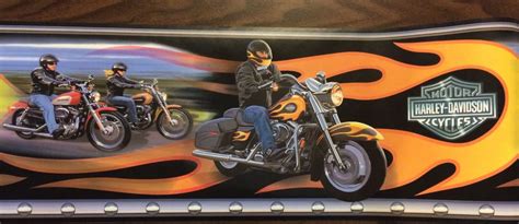 Motorcycles American Harley Davidson Wallpaper Border 4 Yards 39966