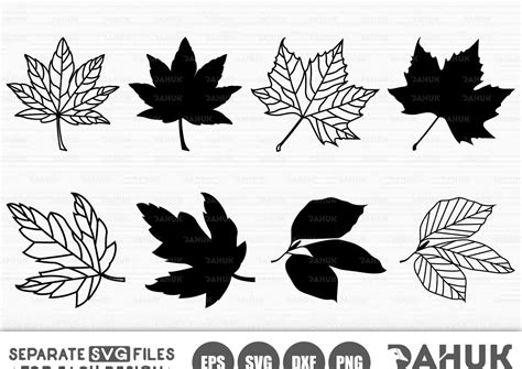 Fall Leaves Svg Leaves Svg Leaves Template Cut File For Silhouette
