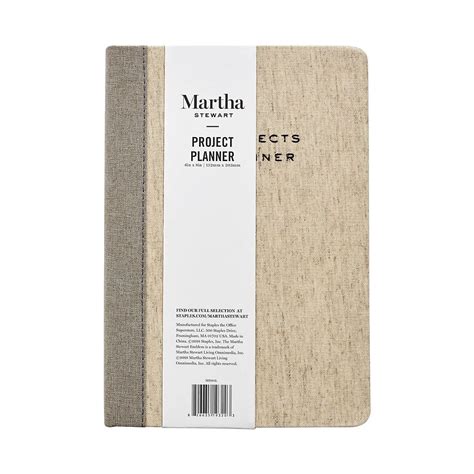 Martha Stewart Linen Project Planner Journal Ms101l Staples