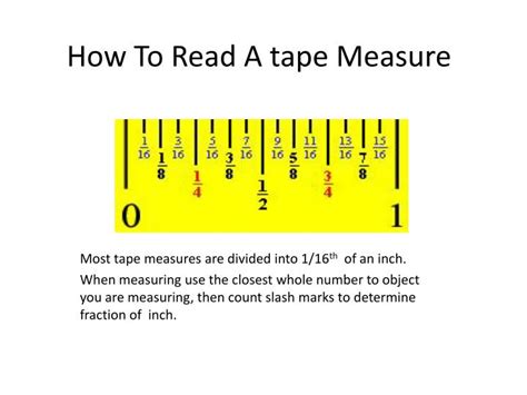 PPT - How To Read A tape Measure PowerPoint Presentation, free download - ID:5335055