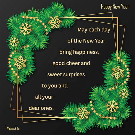 Wish May Each Day Of The New Year Bring Happiness Good Cheer And Sweet Surprises To You And