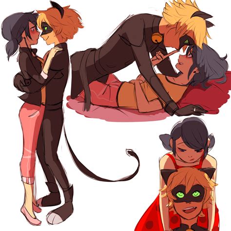 I Feel Bad For Not Posting Any Ladybug In A Couple Weeks So Heres Some Marichats I Doodled Last