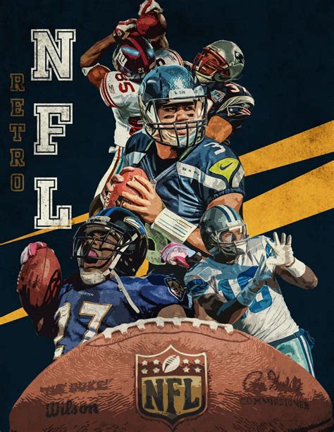 Retro Nfl In 2021 Sport Poster Design Nfl Poster Design