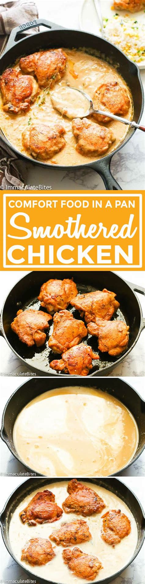 Popeyes chicken recipe instructions place chicken, ragu, parsley, garlic, onions and salt in crock pot. Smothered Chicken - Immaculate Bites | Smothered chicken ...
