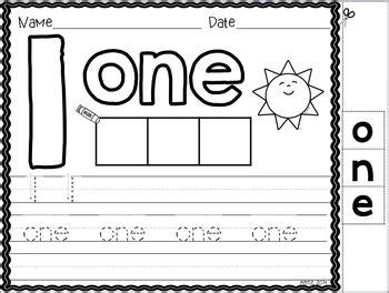 Number Words Printables for 1-10 by Katie Mense | TpT
