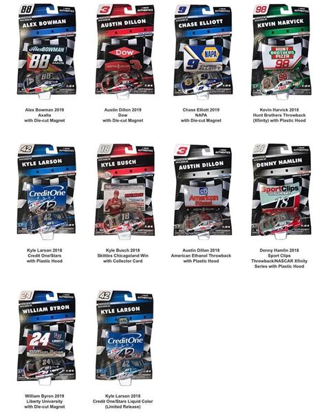 Review 2017 1 64 lionel nascar authentics wave 5 6. The Lionel Authentics 2019 Wave 2 diecasts : NASCAR