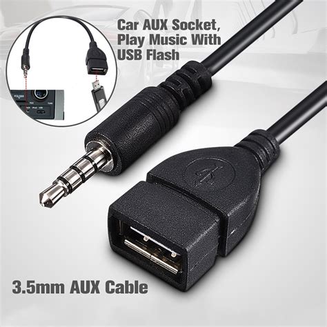 35mm Male Audio Aux Jack To Usb 20 Type A Female Converter Adapter