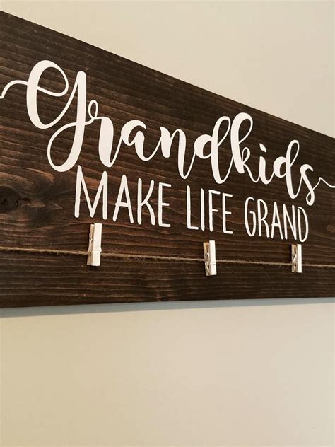 Grandkids Make Life Grand Sign Etsy Grandparent Ts Cricut