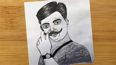 Drawing Freedom Fighter Chandra Shekhar Azad Pencil Sketch Youtube