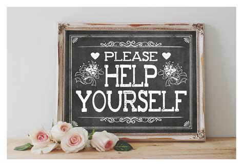 Instant Please Help Yourself Printable Wedding Or Etsy