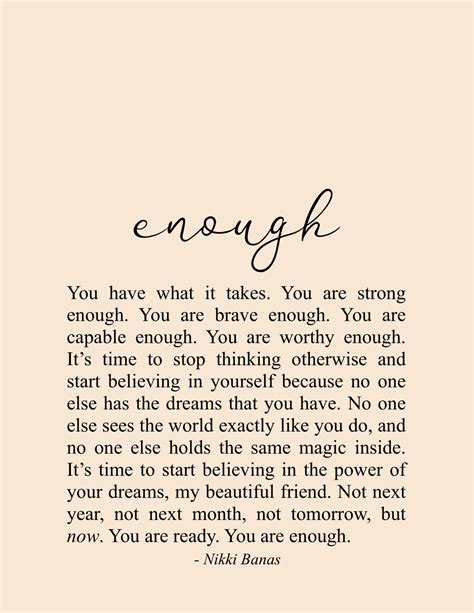 Enough 8 5” X 11” Print Enough Is Enough Quotes Self Quotes Words Quotes