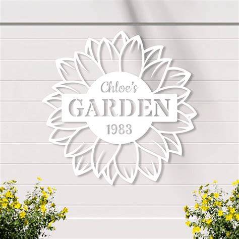 Custom Sunflower Sign Monograms Metal Signs And Garden Art Kands