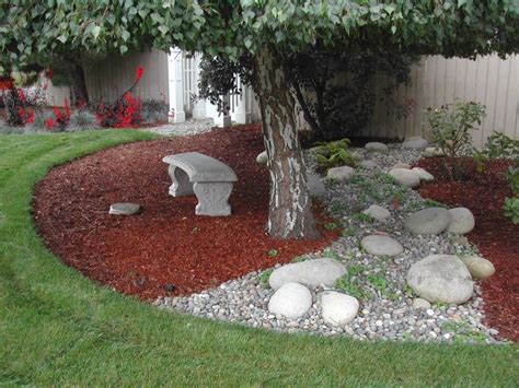 Rocking Look With The Backyard Landscape Ideas For Small Yards Grass