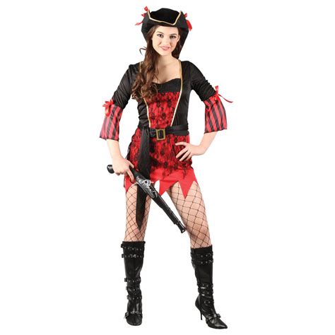 Ladies Sexy Captains Treasure Caribbean Pirate Halloween Fancy Dress Costume M Uk