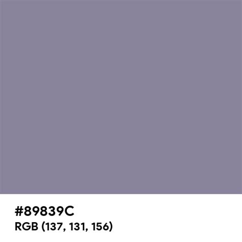 Washed Out Purple Color Hex Code Is 89839c