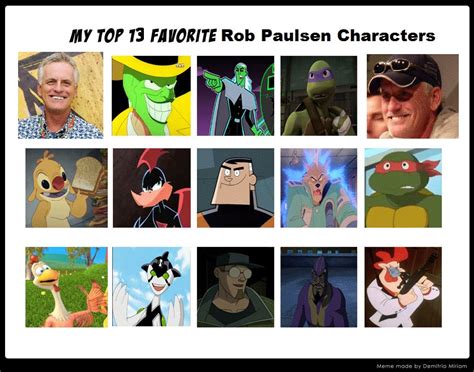 My Top 13 Favorite Rob Paulsen Characters By Jackskellington416 On