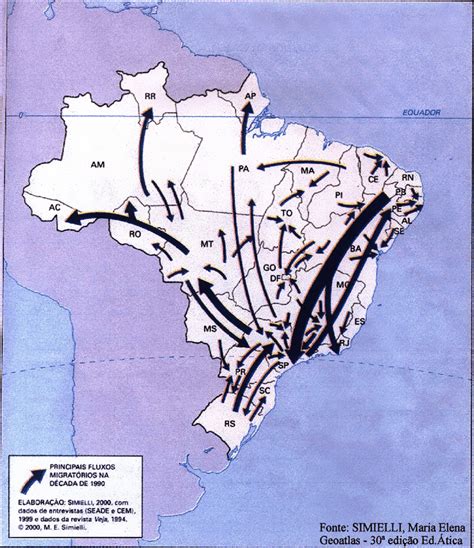 Migrações Internas No Brasil 1990 Fonte Ghuzi 2012 Download