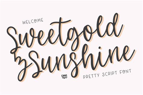 Sweetgold And Sunshine Cursive Font By Blush Font Co Thehungryjpeg