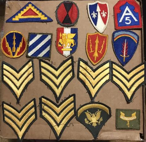 Vintage Lot Of 20 Unique Us Military Patches Most Or All Ww2 Era