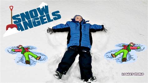 Making Snow Angels Winter Fun For Children Youtube