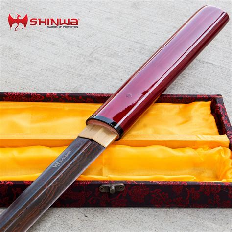 Shinwa Scarletfang Handmade Shirasaya Samurai Sword Double Edged