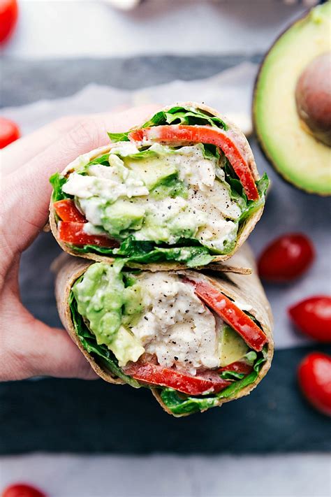 Chicken Salad Wrap {with Avocado And Tomato } Chelsea S Messy Apron