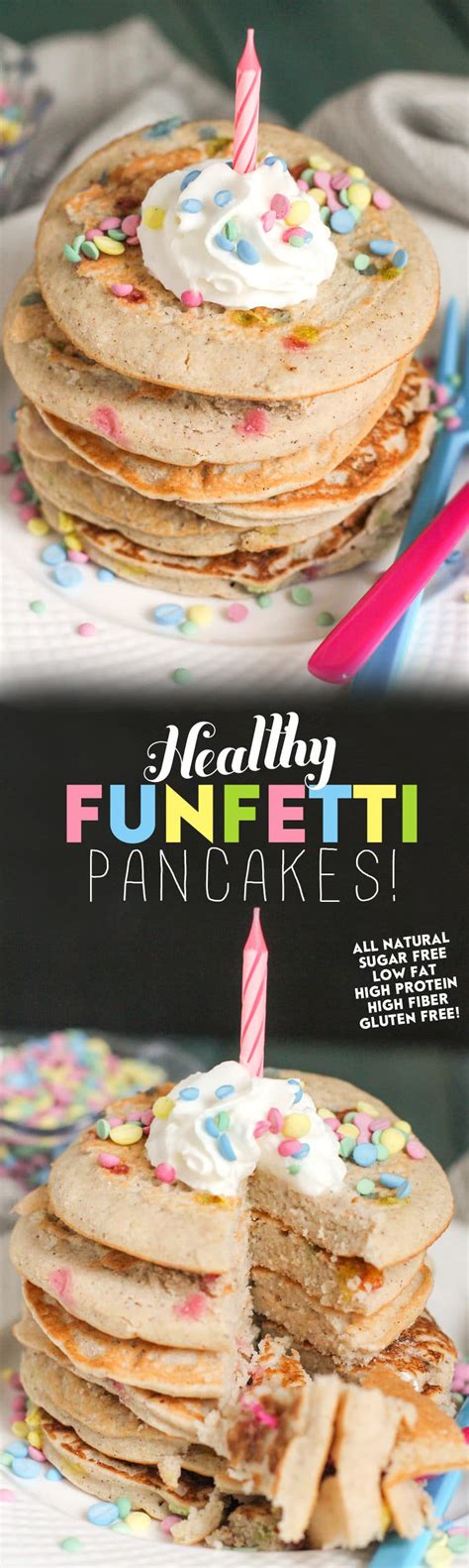 Once you stir in the apples it loosens up. Healthy Funfetti Pancakes (all natural, sugar free, low ...