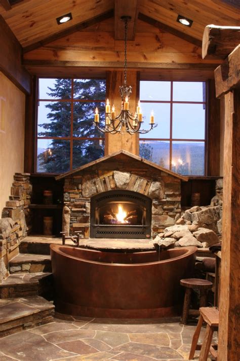 This towel holder manages to keep things simple and stand out on the white, textured wall. 16 Homely Rustic Bathroom Ideas To Warm You Up This Winter
