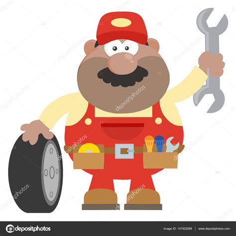 De mayor a menor fecha: Sonriente personaje de dibujos animados mecánico — Vector de stock © HitToon #141922088