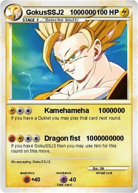 Pokémon Gokusssj2 1000000 1000000 Kamehameha 1000000 My Pokemon Card