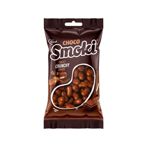 Štark Choco Smoki Puffed Snack With Peanuts Smoki Preliven čokoladom
